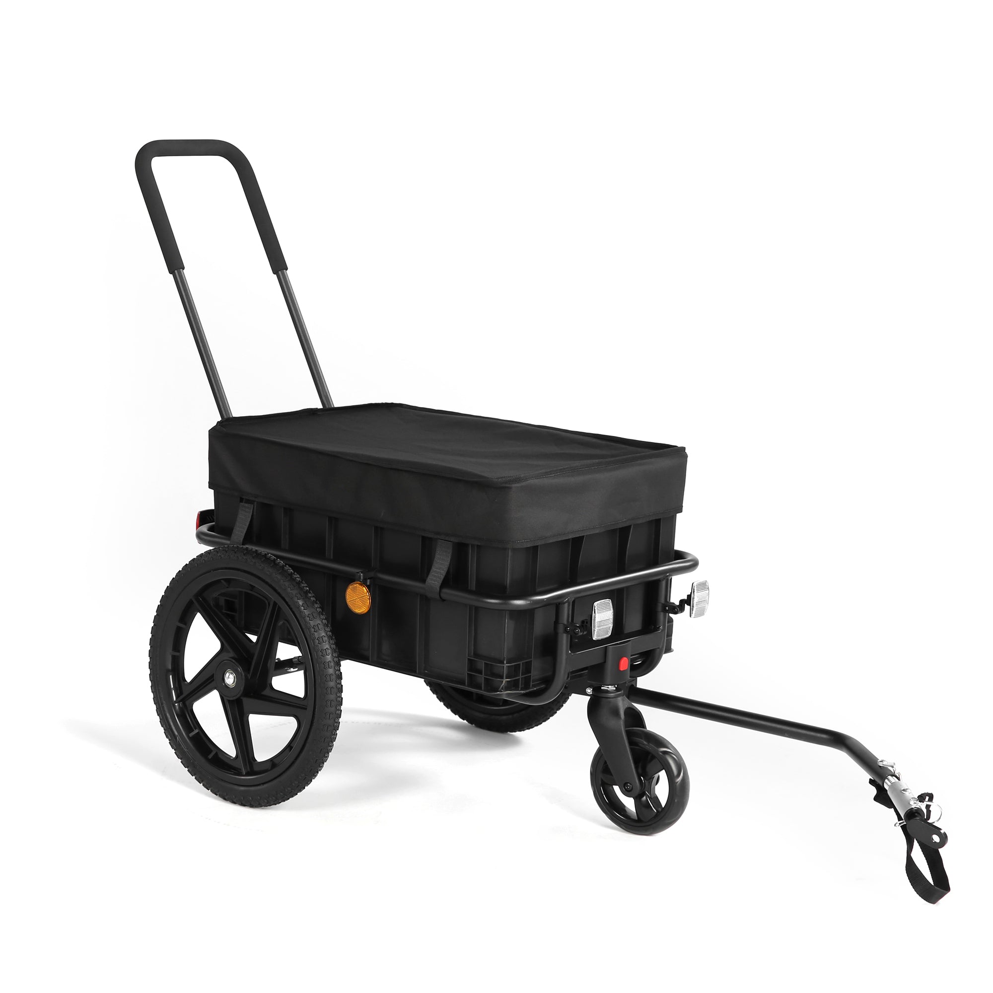 Cargo Bike Trailer, 2-in-1 Bicycle Load Trailer with Push Bar (20316N)