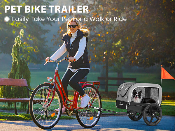 Dog Bike Trailer, Suitable for Small and Medium Pets (20303N)