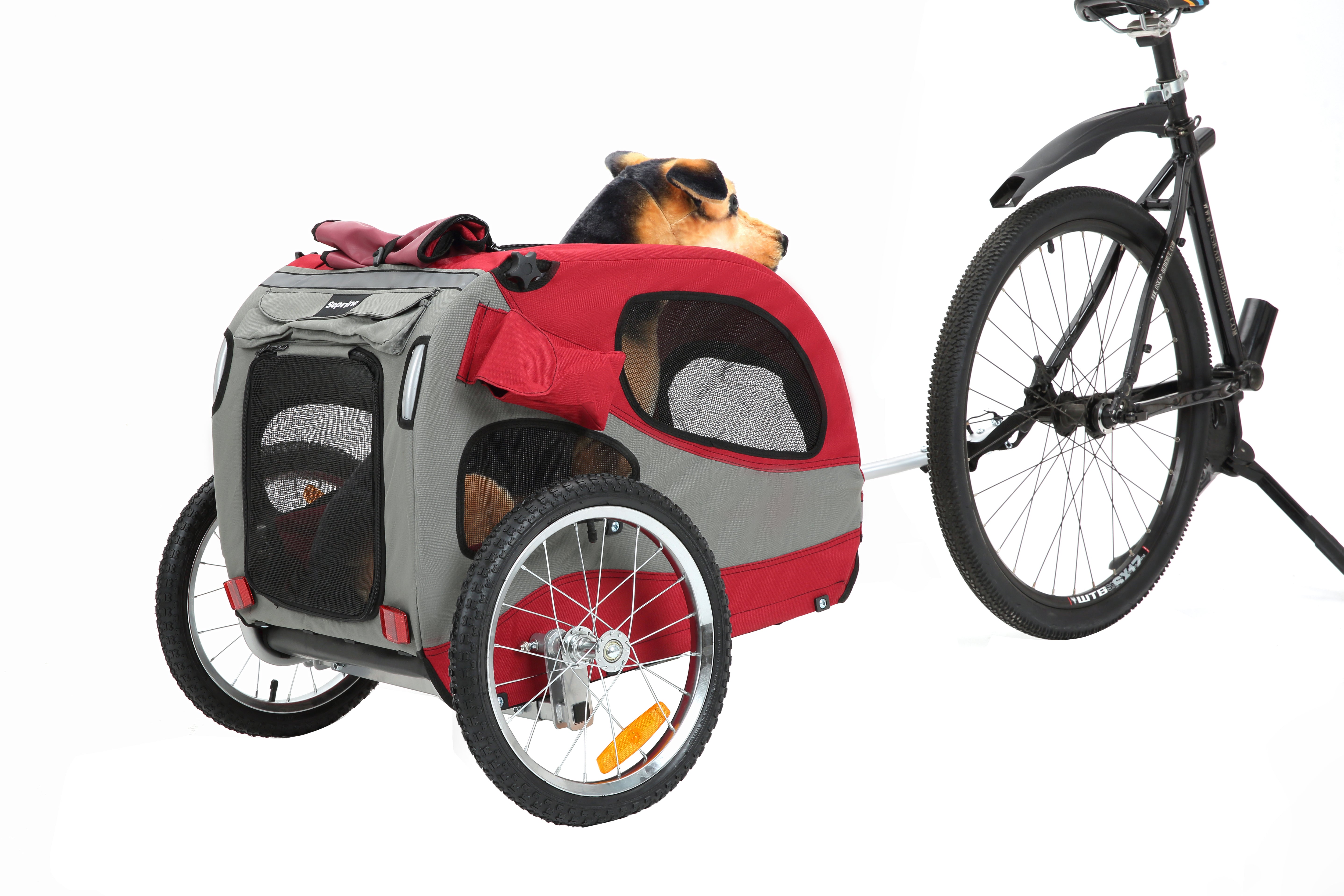 Dog Bike Trailer, Suitable for Small and Medium Pets, Easy Folding Frame (10801)