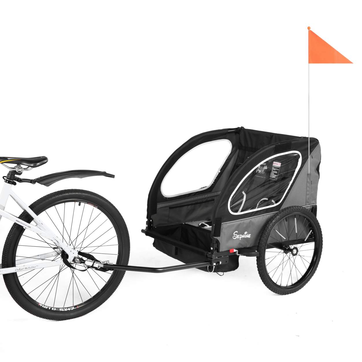 Kids Bike Trailer, Quick Attach to Bike, Foldable, with 5-Point Harness (BT921)