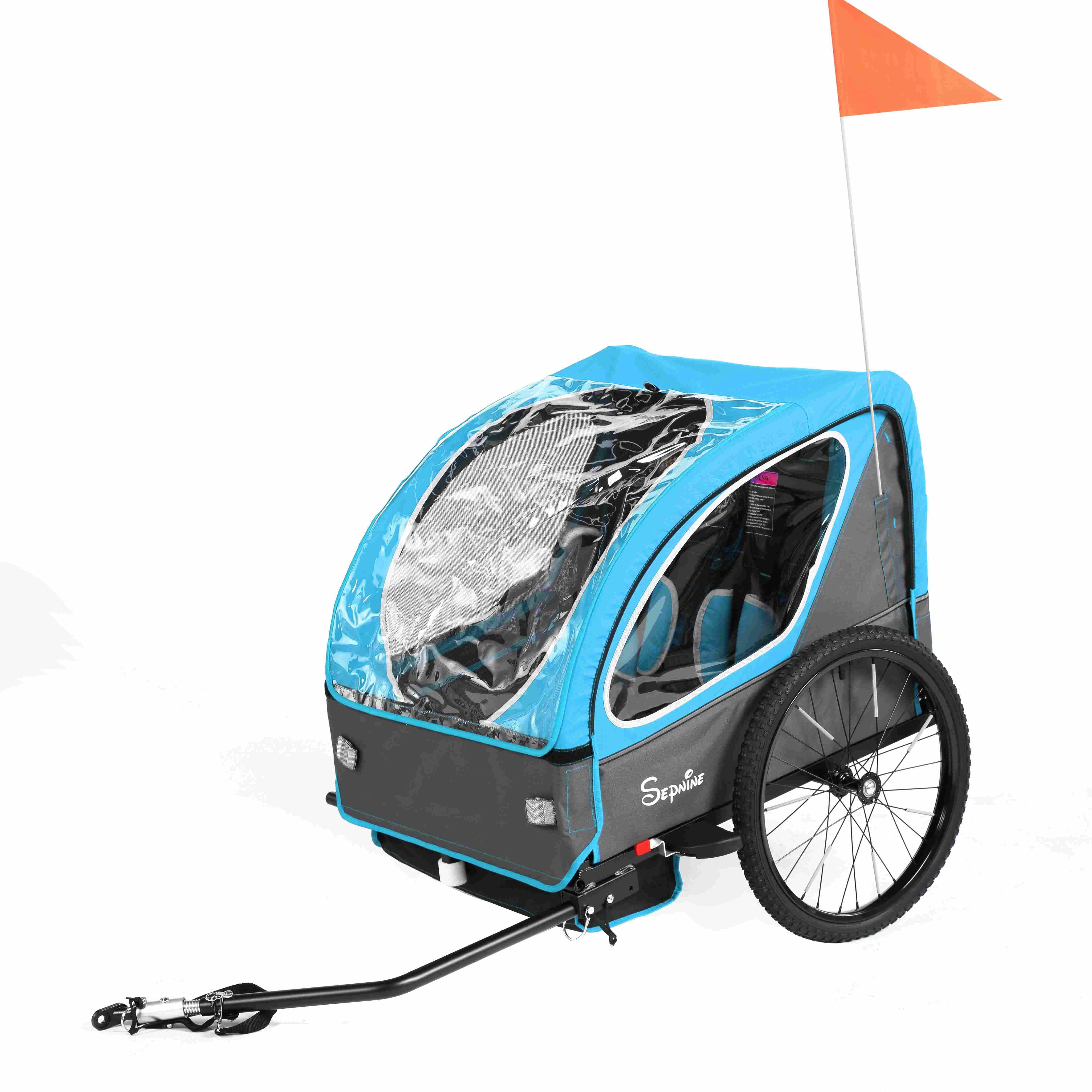 Kids Bike Trailer, Quick Attach to Bike, Foldable, with 5-Point Harness (BT921)