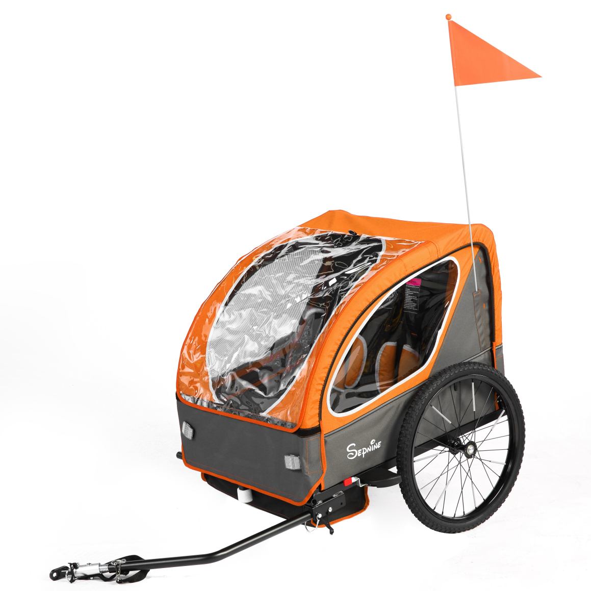 Kids Bike Trailer, Quick Attach to Bike, Foldable, with 5-Point Harness (BT921)