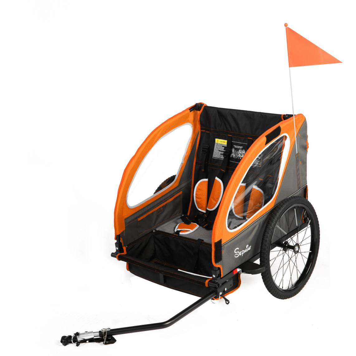 Kids Bike Trailer, Quick Attach to Bike, Foldable, with 5-Point Harness (BT921)