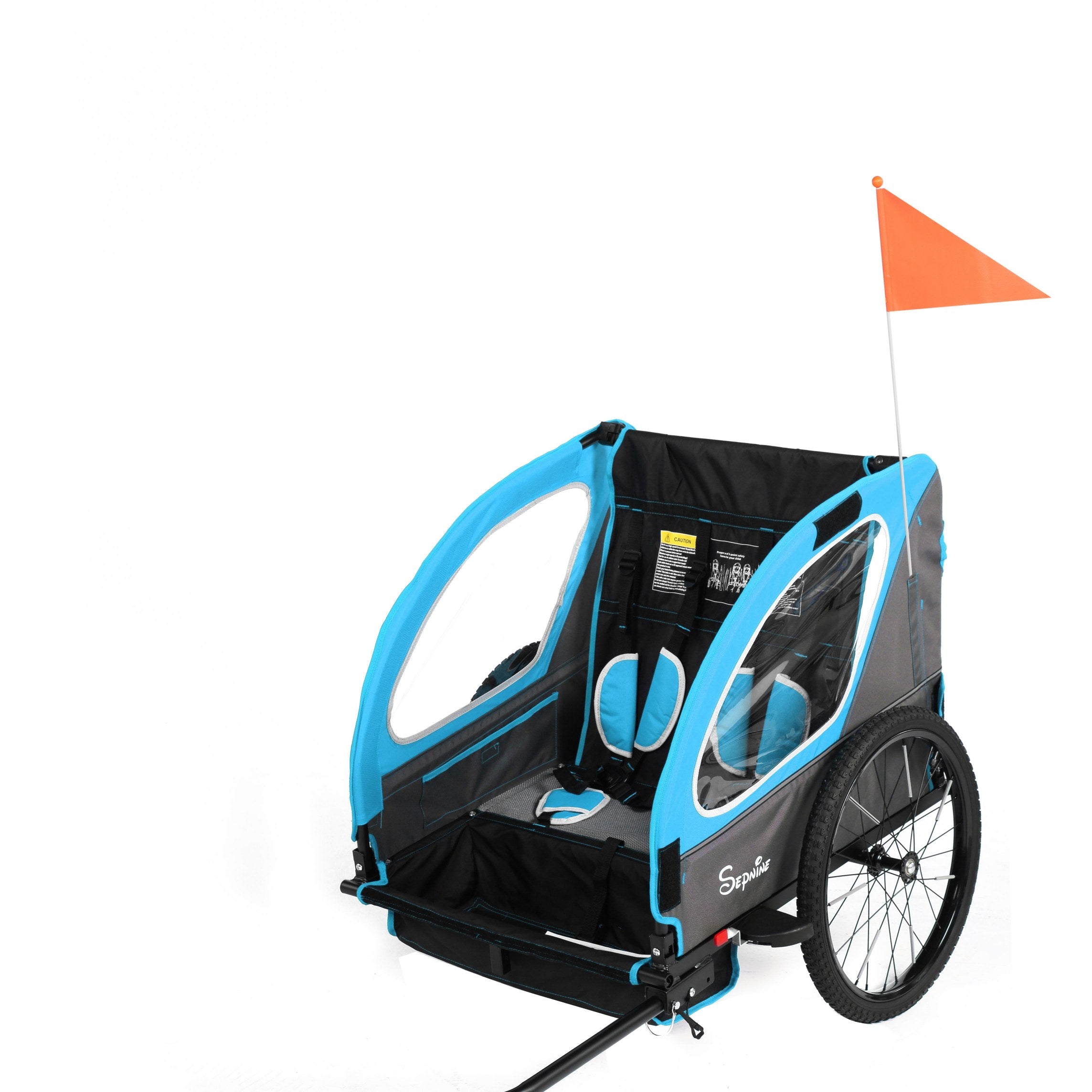 Kids Bike Trailer, Quick Attach to Bike, Foldable, with 5-Point Harness (BT921)