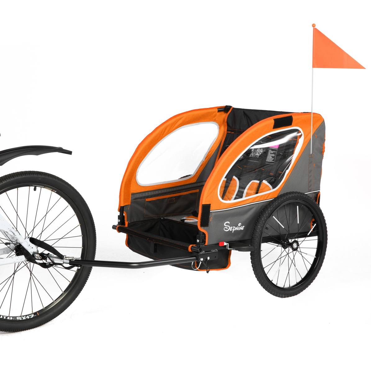 Kids Bike Trailer, Quick Attach to Bike, Foldable, with 5-Point Harness (BT921)