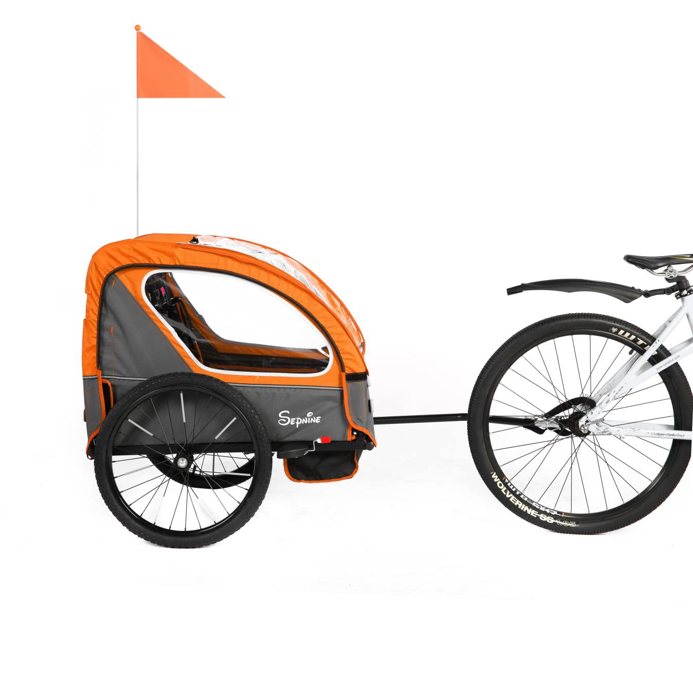 Kids Bike Trailer, Quick Attach to Bike, Foldable, with 5-Point Harness (BT921)