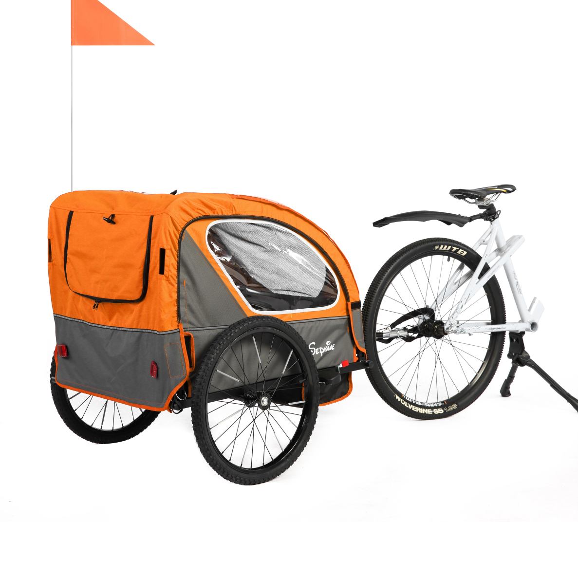 Kids Bike Trailer, Quick Attach to Bike, Foldable, with 5-Point Harness (BT921)