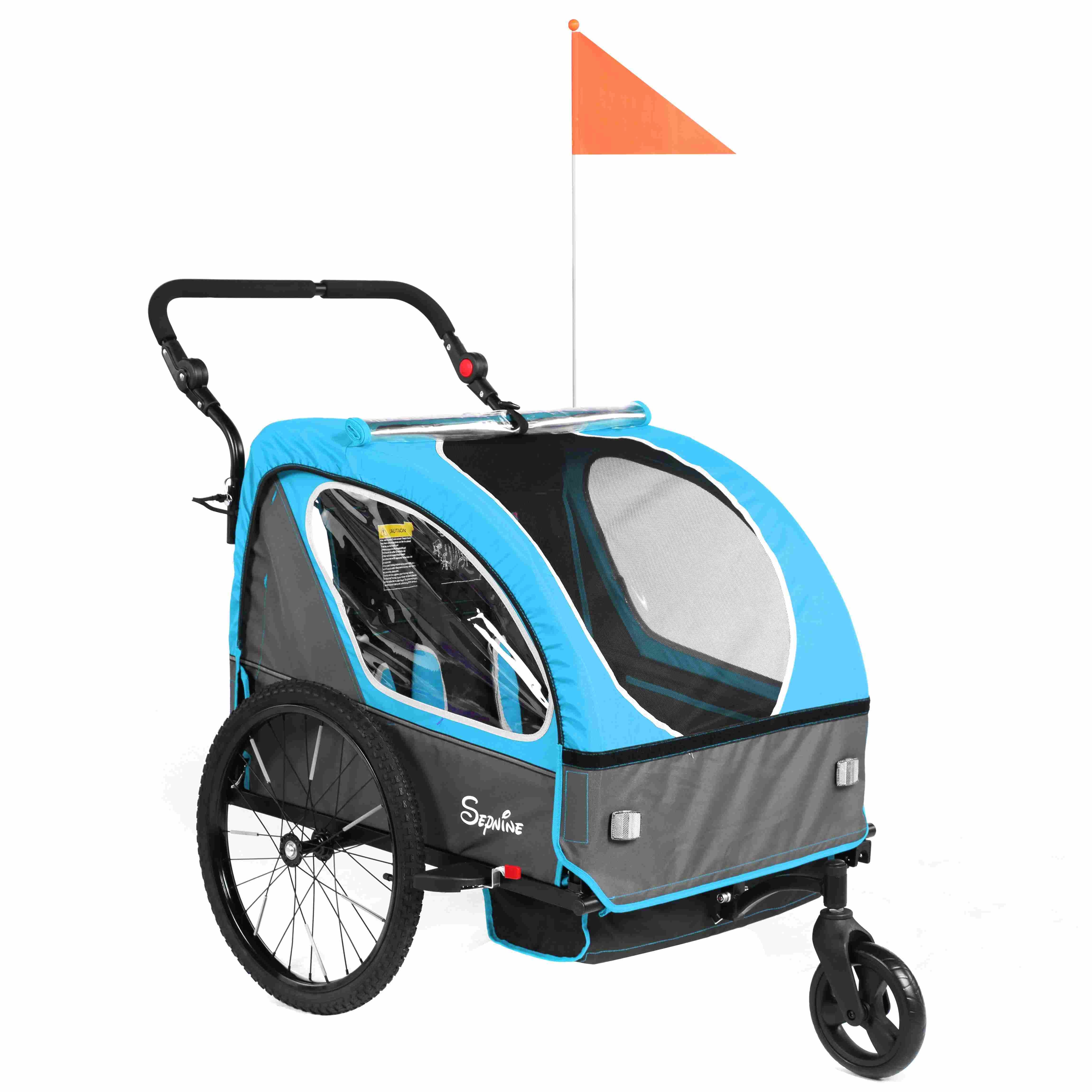 Kids Bike Trailer, Quick Attach to Bike, Foldable, with 5-Point Harness (BT921)