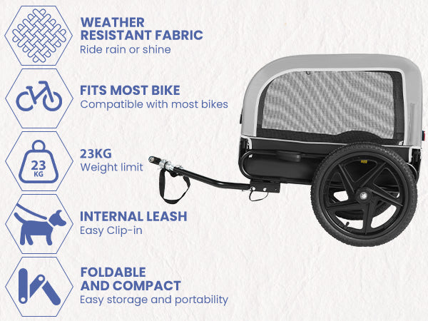 Dog Bike Trailer, Suitable for Small and Medium Pets (20303N)