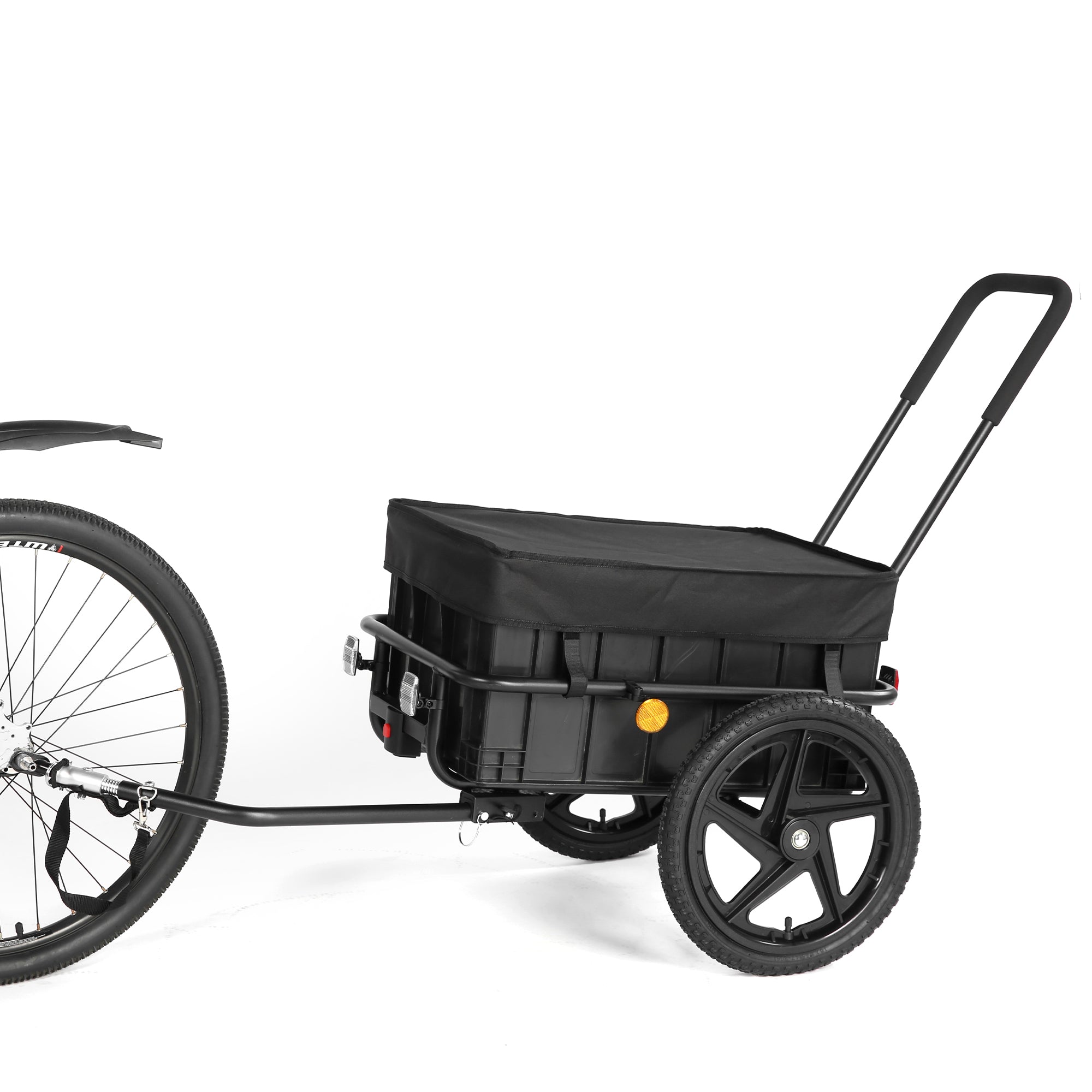 Cargo Bike Trailer, 2-in-1 Bicycle Load Trailer with Push Bar (20316N)
