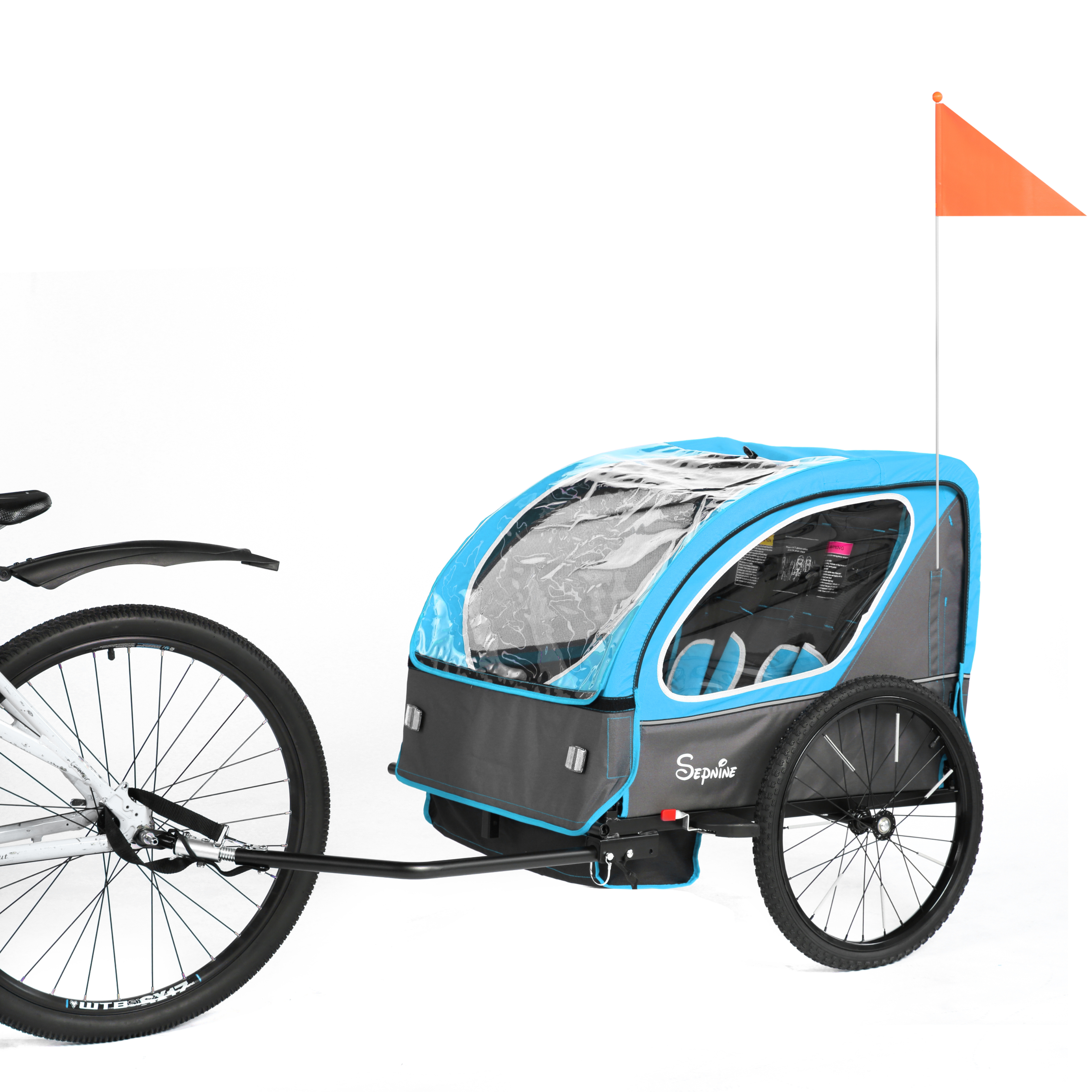 Kids Bike Trailer, Quick Attach to Bike, Foldable, with 5-Point Harness (BT921)