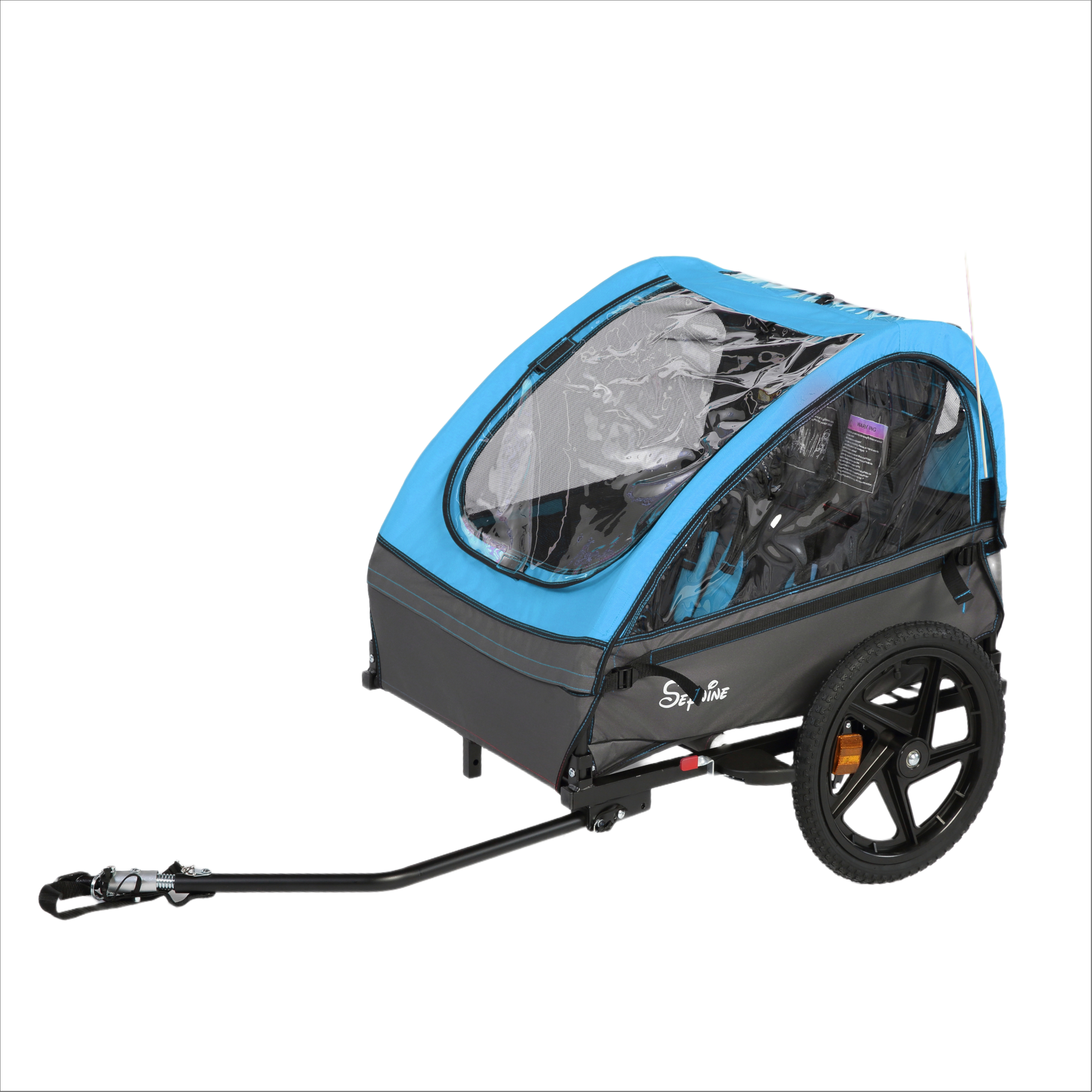 Kids Bike Trailer, 2 in 1 Canopy Carrier Converts to Stroller (BT609V2)