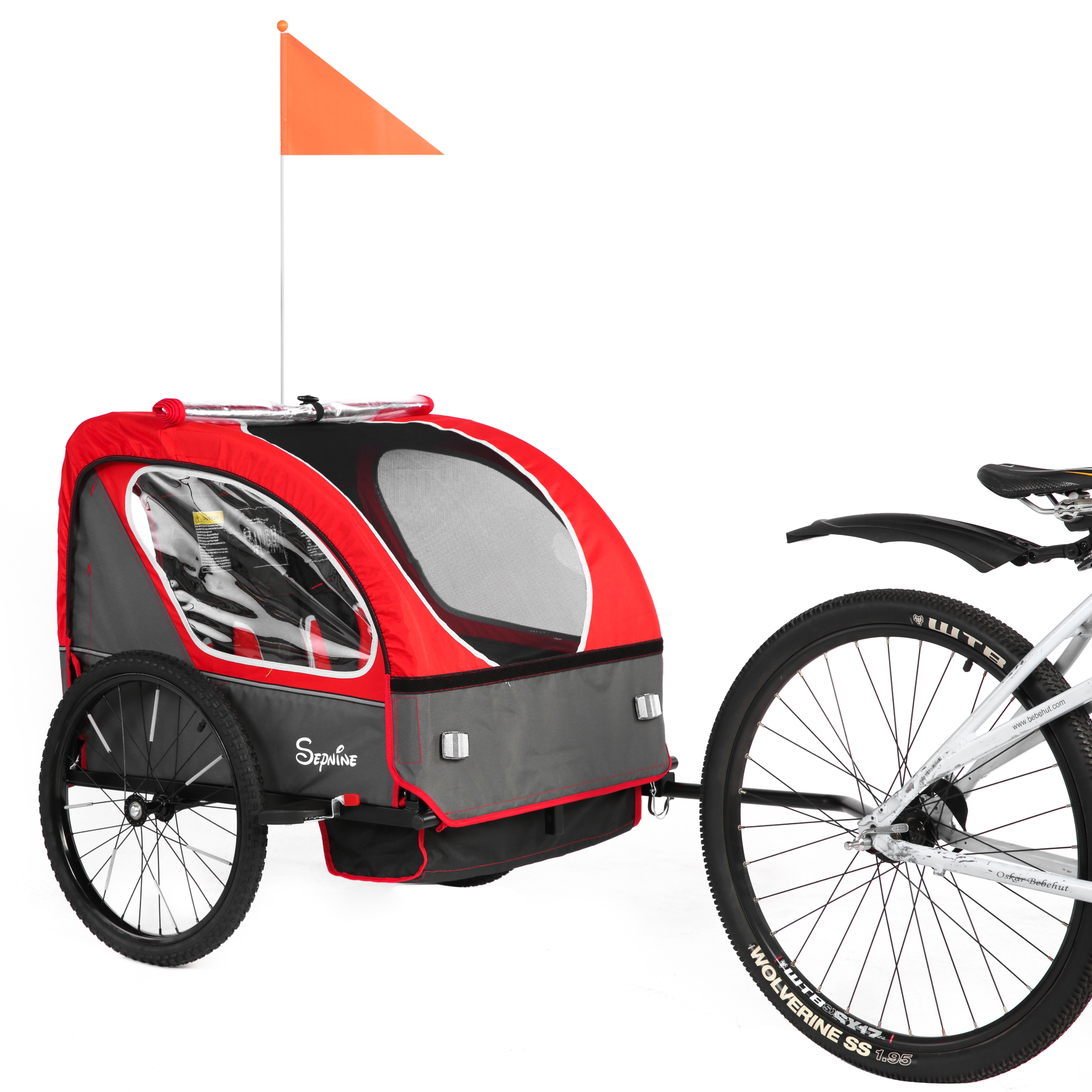 Kids Bike Trailer, Quick Attach to Bike, Foldable, with 5-Point Harness (BT921)