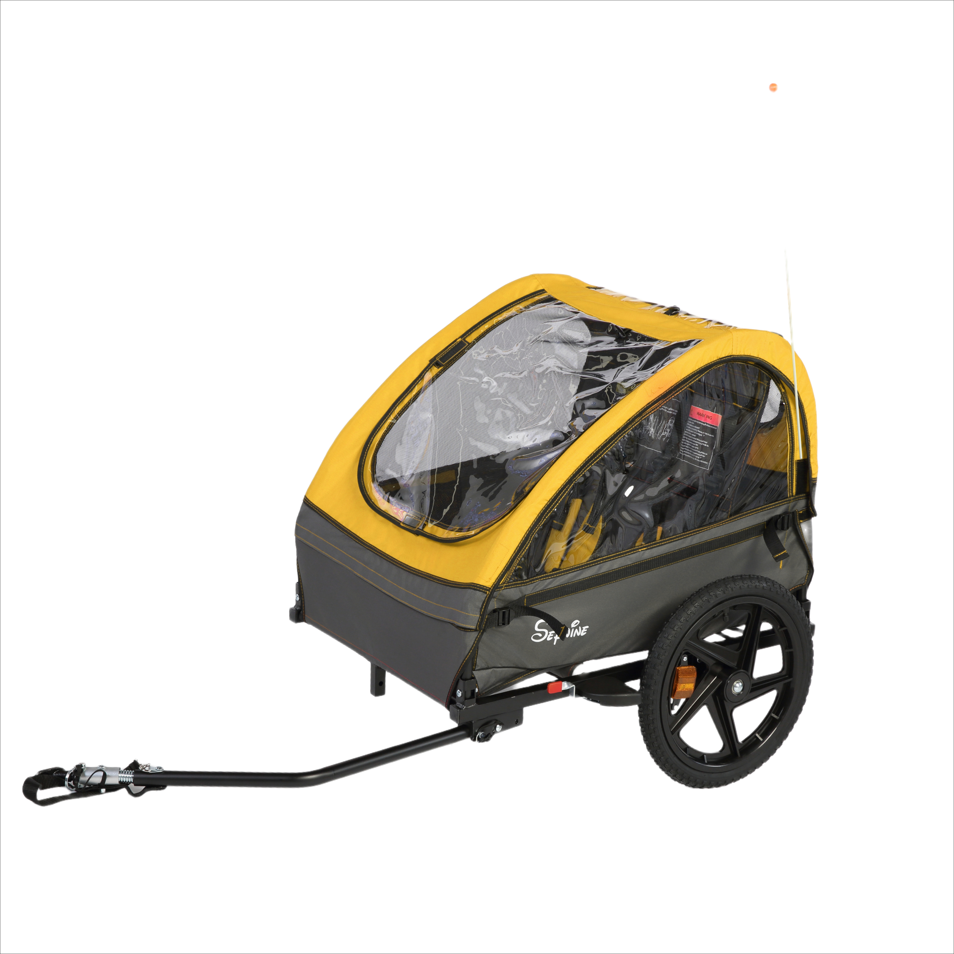 Kids Bike Trailer, 2 in 1 Canopy Carrier Converts to Stroller (BT609V2)