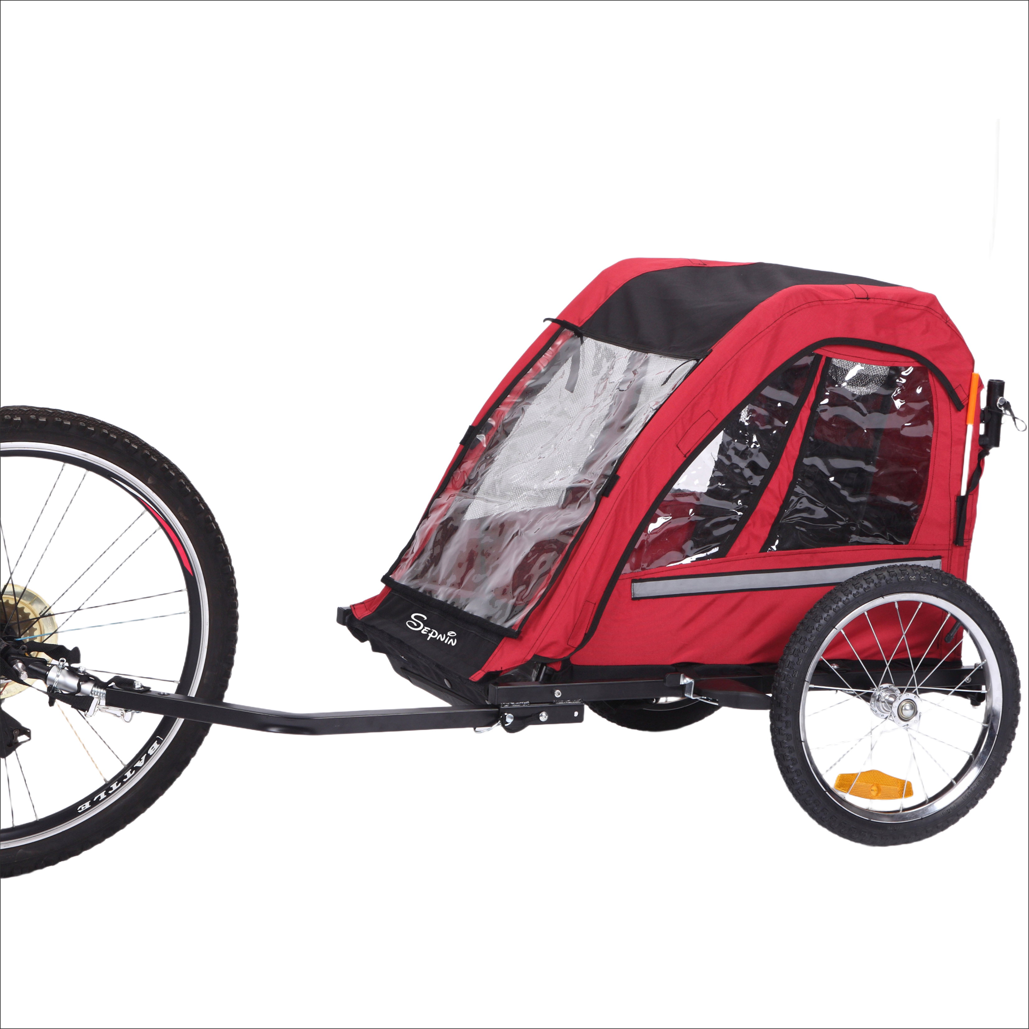 Kids Bike Trailer for 2 Kids, Red (BT511)