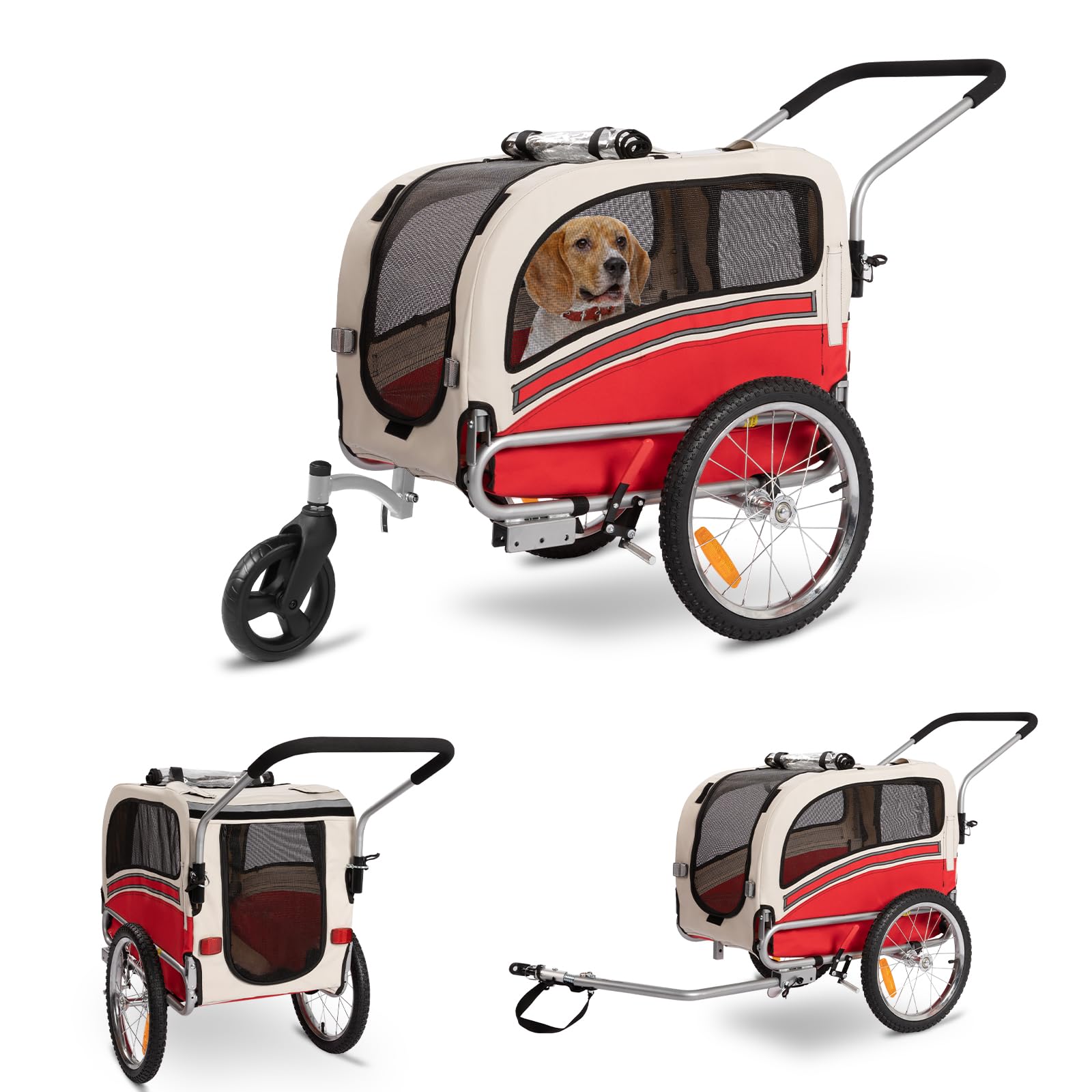 Dog Bike Trailer 2-in-1, Suitable for Small and Medium Pets (20303B)