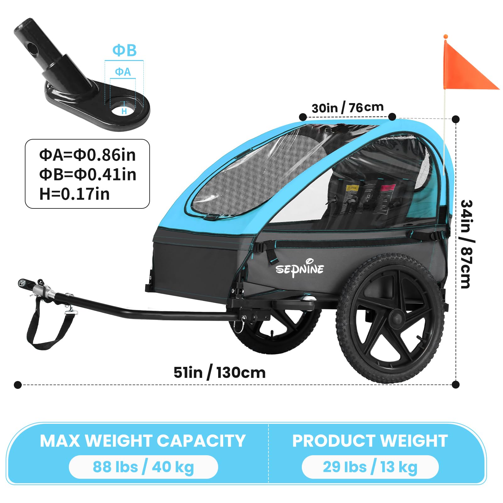 Bicicleta con remolque para 2 niños (BT609)