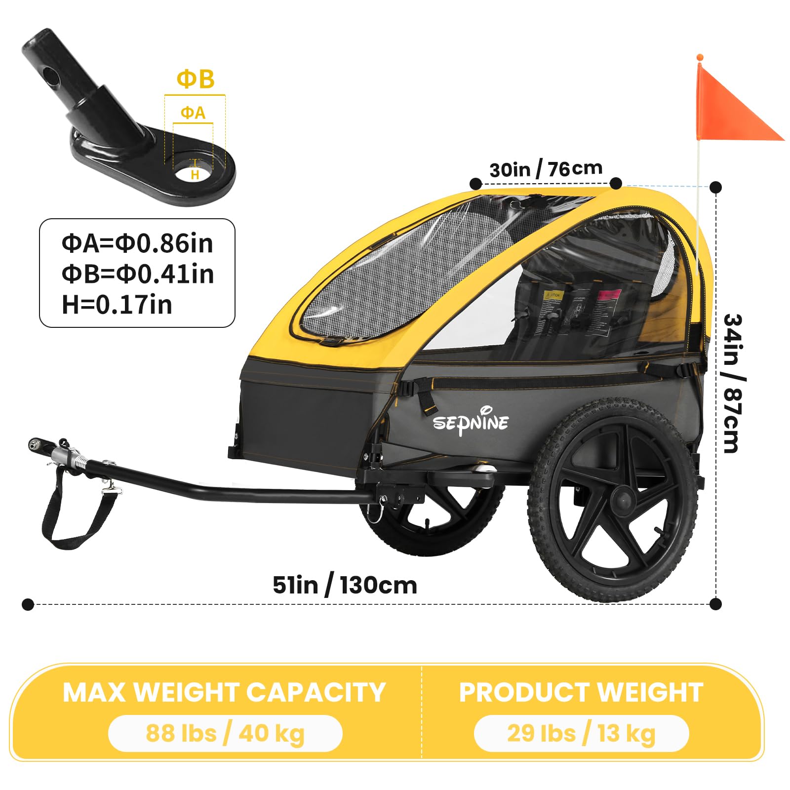 Bicicleta con remolque para 2 niños (BT609)